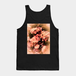 CHINTZ FLORAL VINTAGE ROSES  HYDRANGEAS BOUQUET Tank Top